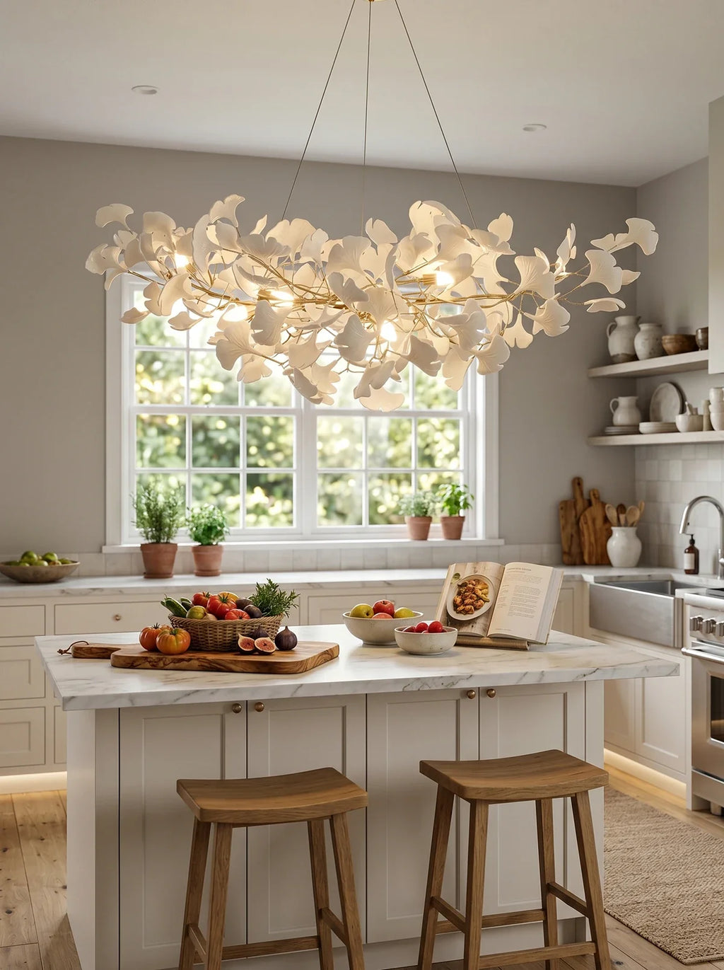 Gingko Ceramic Chandelier B