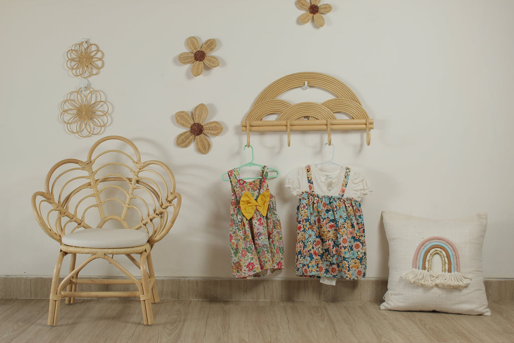 Natural Rattan Rainbow Wall Rack