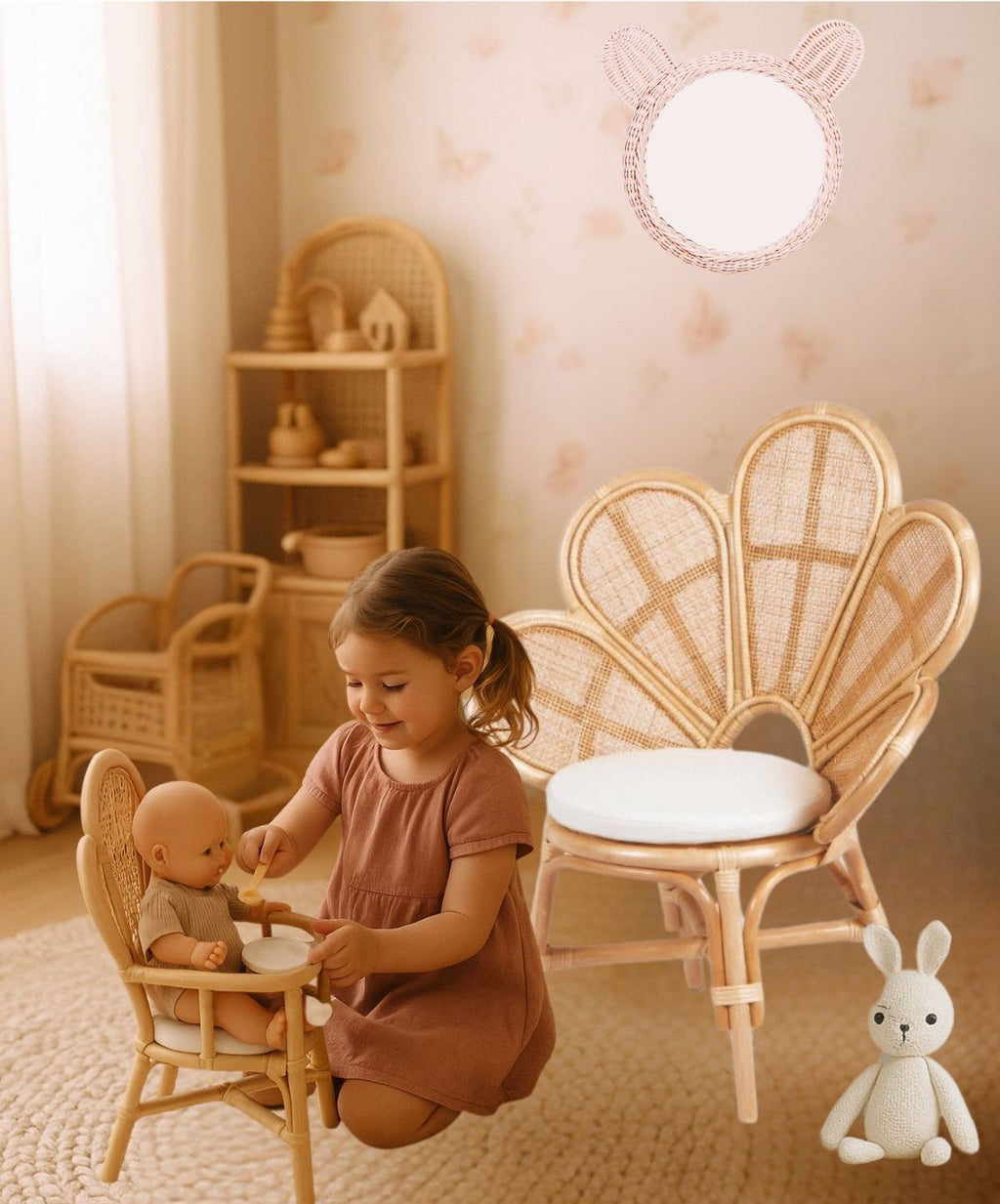 Blossom Rattan Flower Chair