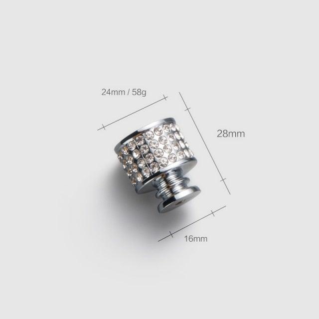 Crystal Glass Cabinet Knobs — Gold & Silver