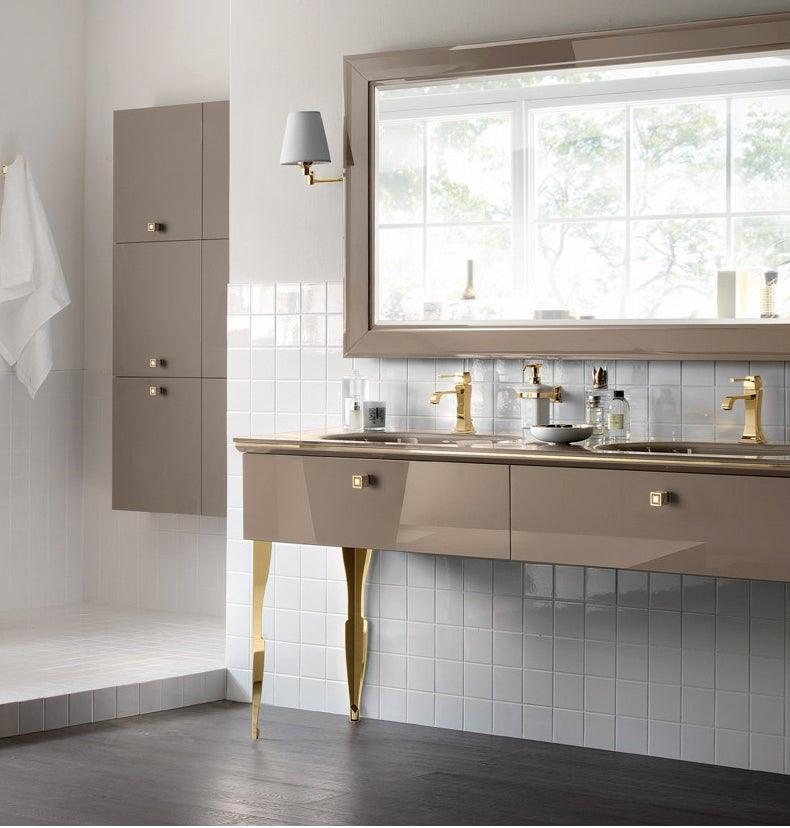 Crystal Glass Cabinet Knobs — Gold & Silver