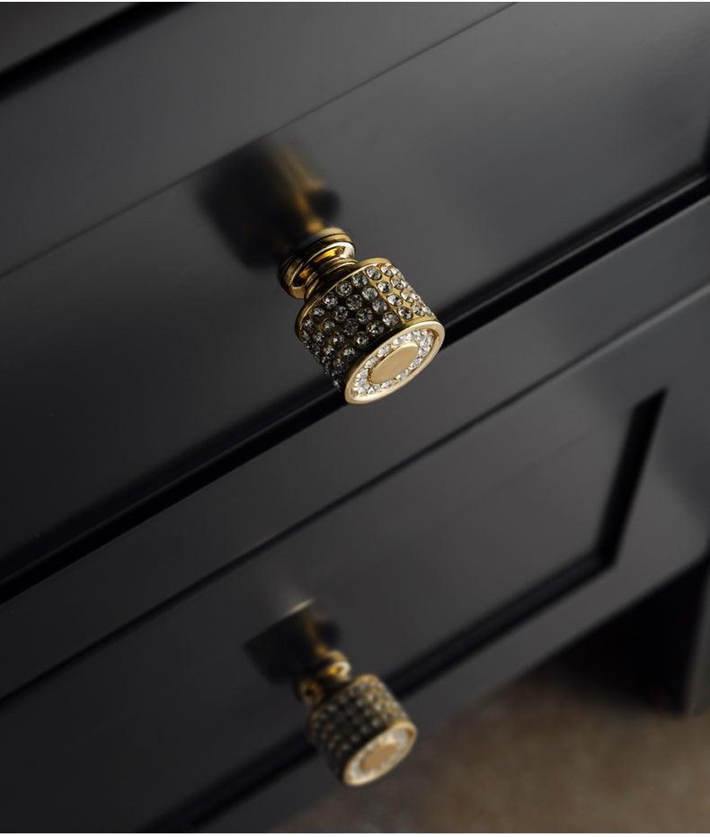 Crystal Glass Cabinet Knobs — Gold & Silver