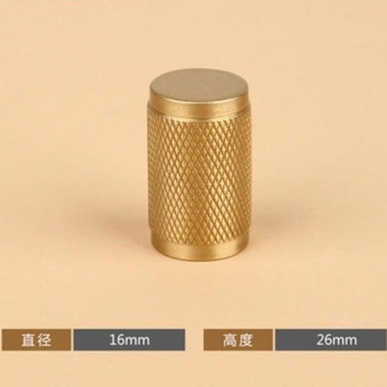 Knurled Brass Cabinet Pulls