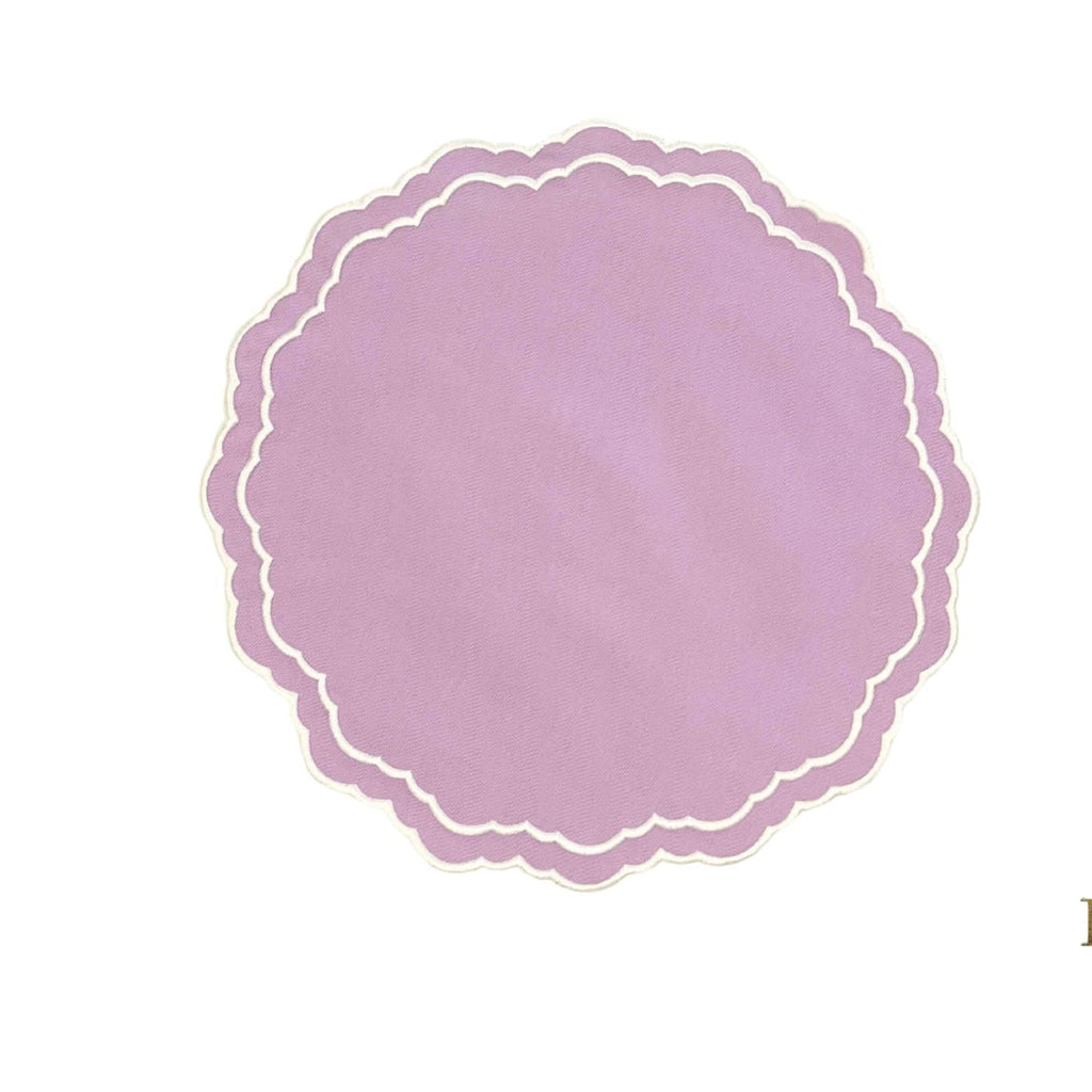 GRATITUDE LILAC ROUND FABRIC PLACEMAT (Set Of 4)