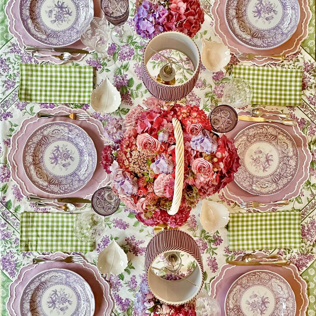 GRATITUDE LILAC ROUND FABRIC PLACEMAT (Set Of 4)