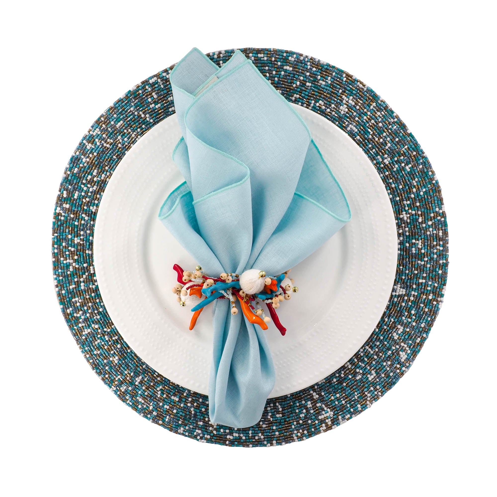 Green Linen Dinner Napkins, Set of 4