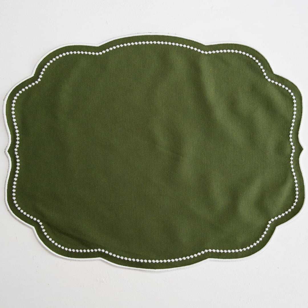 MIRELI GREEN RECTANGLE PLACEMAT & NAPKIN SET (Set Of 4)