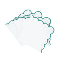 Green Scalloped Linen Napkins, Set of 4