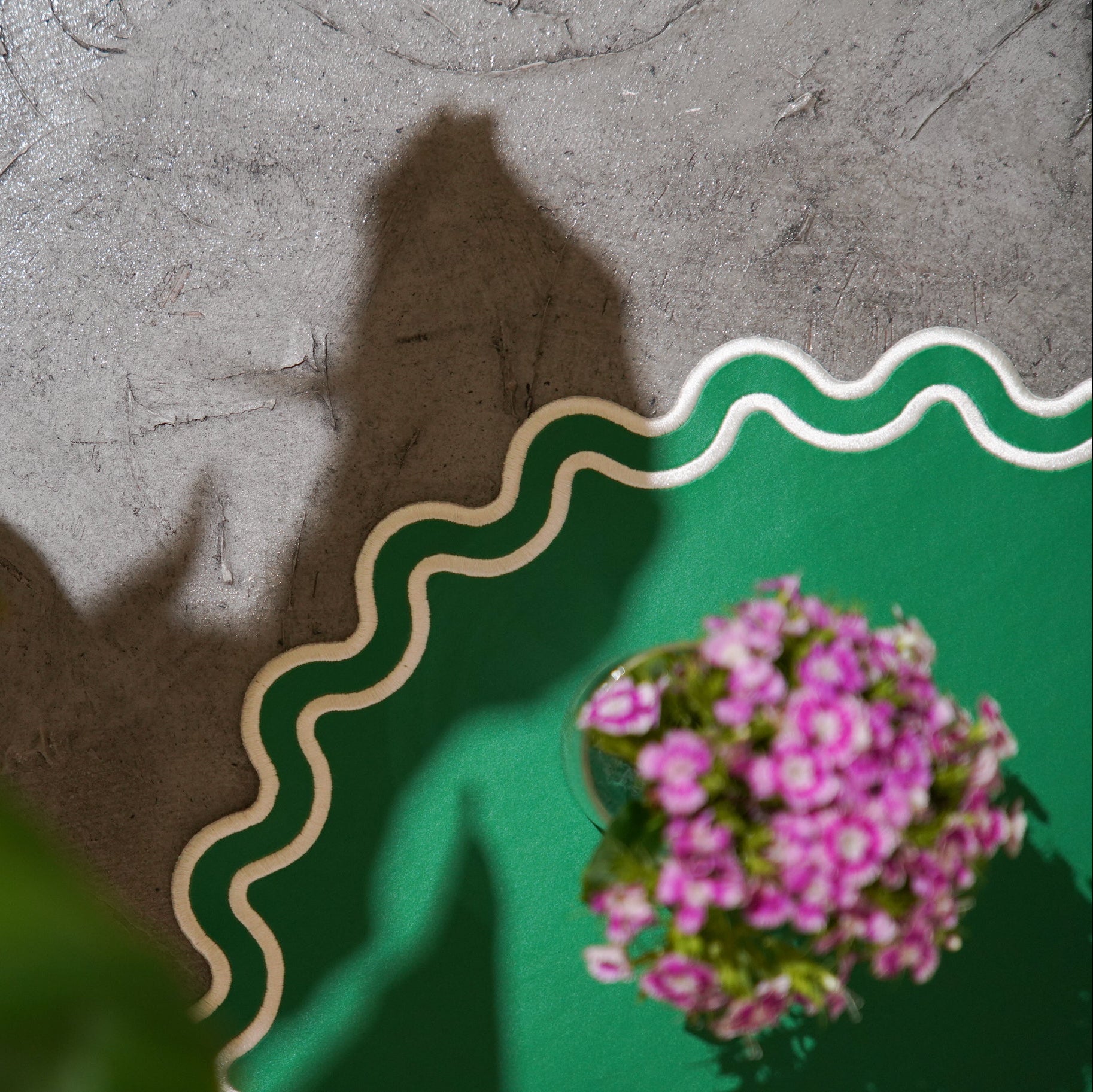 SOLACE GREEN FAUX LEATHER PLACEMAT (Set Of 4)