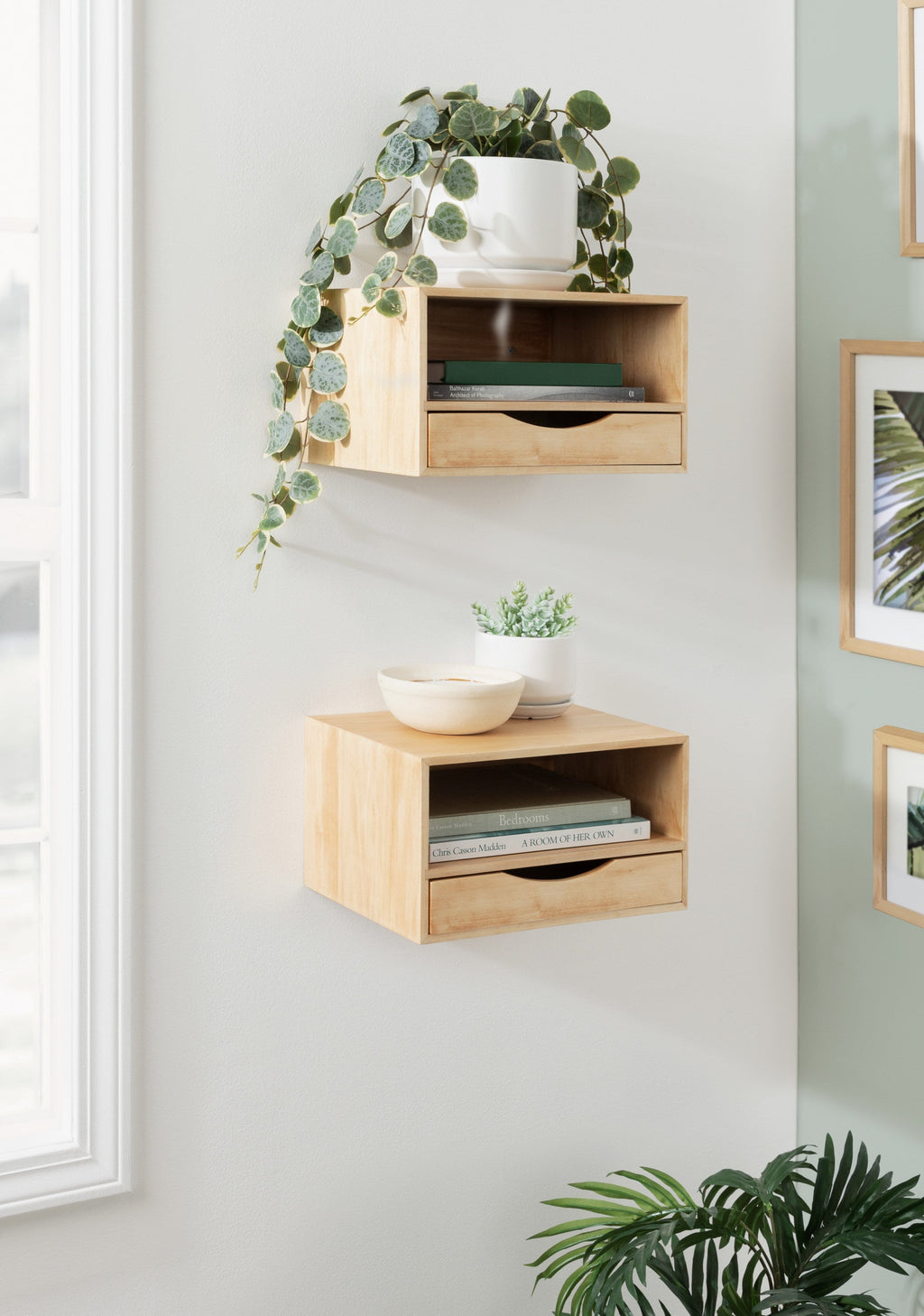 Hutton Floating Wall Shelf with Drawer