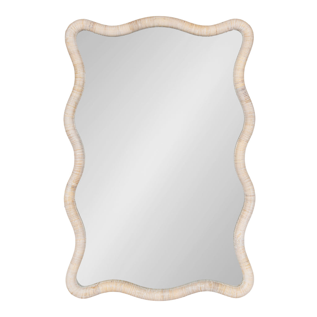 Rahfy Rattan Rectangle Scallop Mirror