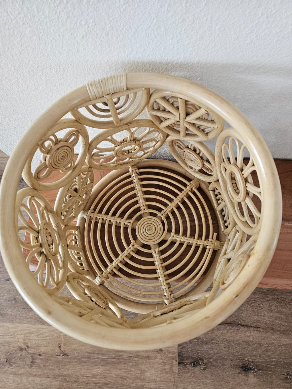 Rainbow Rattan Storage Hamper