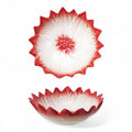 Hand-Painted Poinsettia Ceramic Bowl