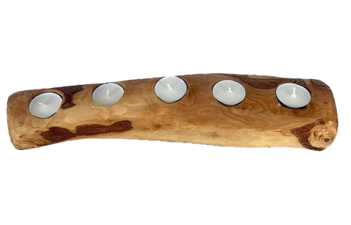 Olive Wood Tealight Candle Holder