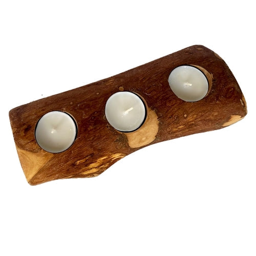 Olive Wood Tealight Candle Holder