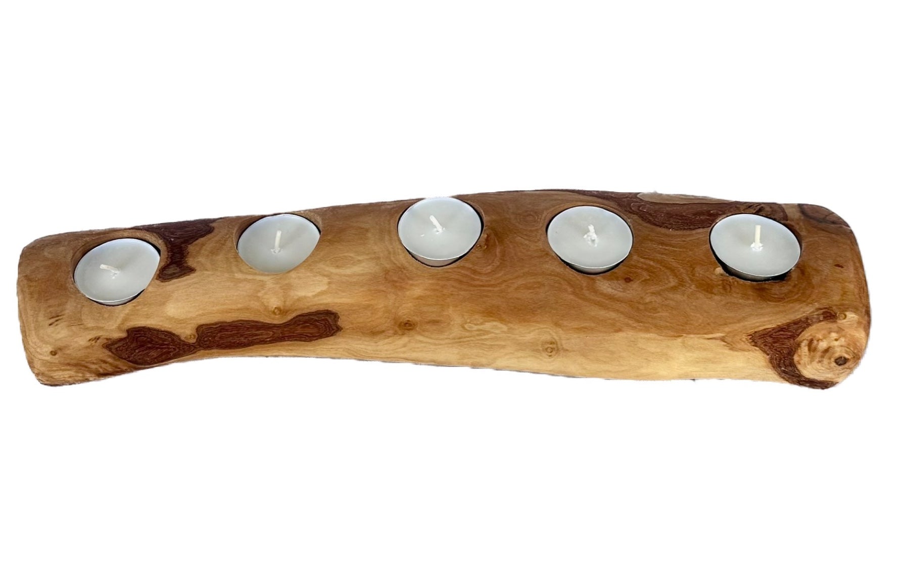 Olive Wood Tealight Candle Holder