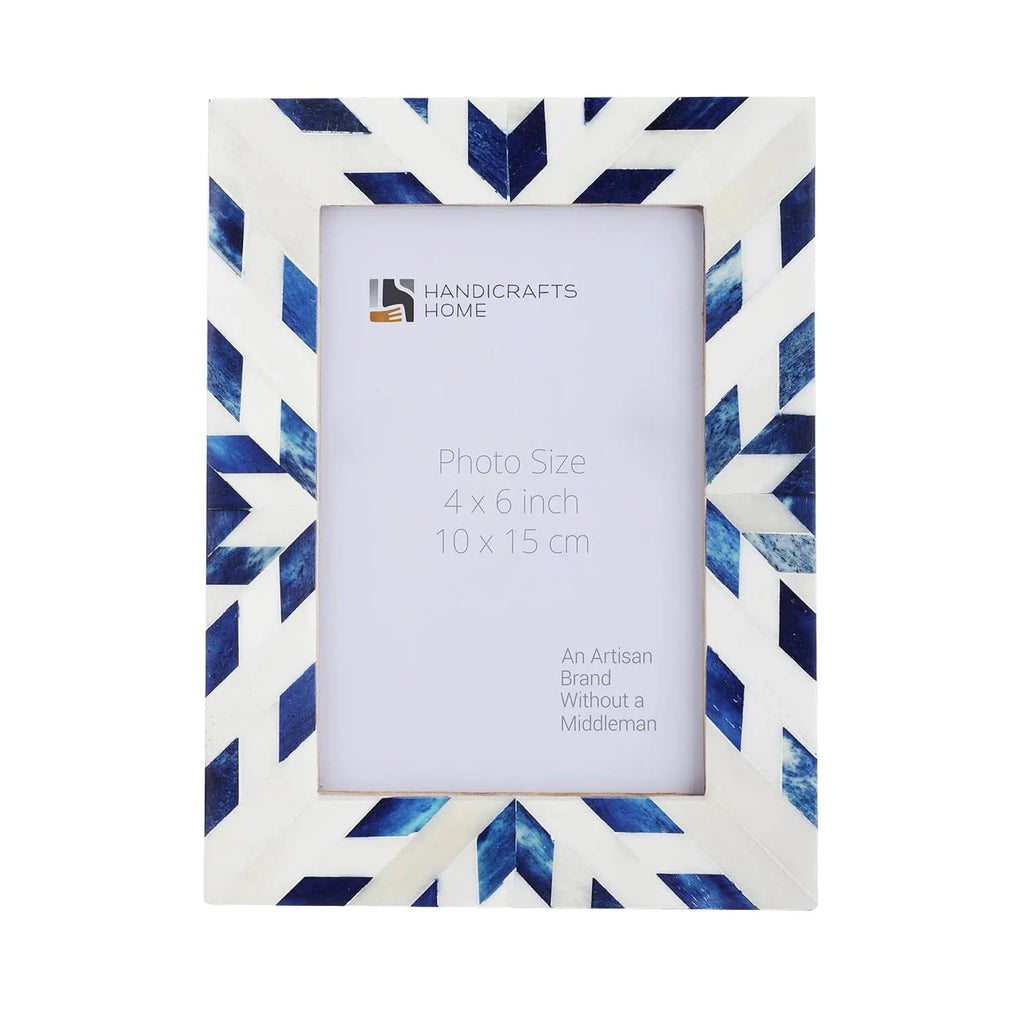 Picture Frames  Hypno Frost Collection Bone Inlay White-Blue, 3 Sizes