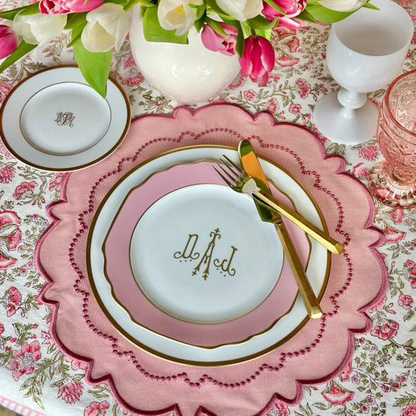 HARMONY PINK ROUND FABRIC PLACEMAT (Set Of 4)
