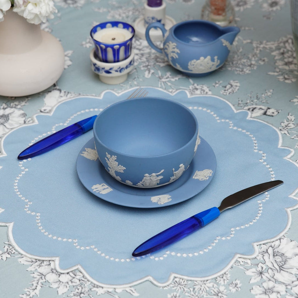 HARMONY BLUE ROUND FABRIC PLACEMAT (Set Of 4)