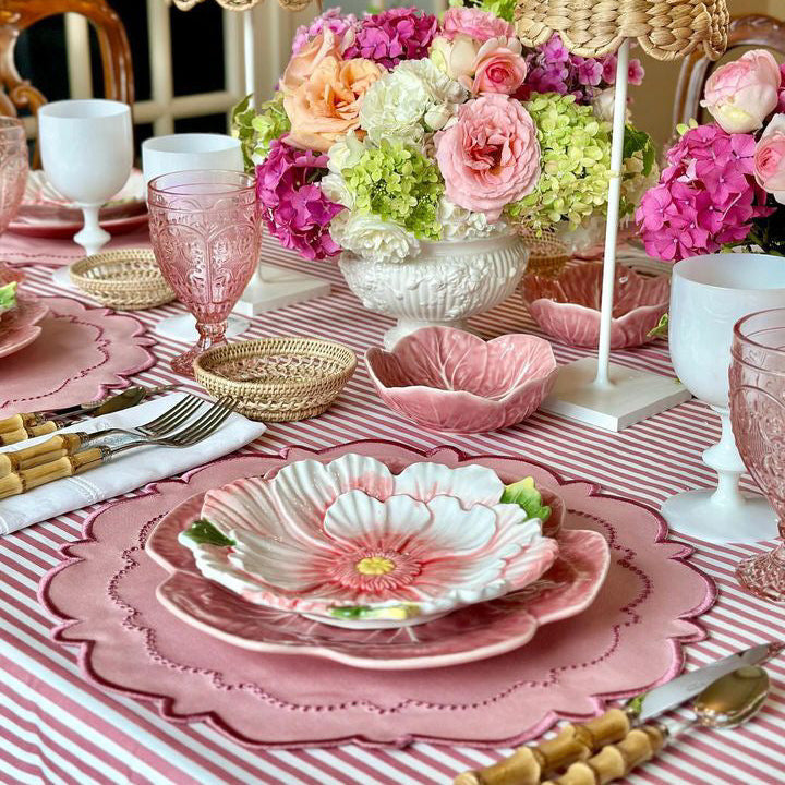 HARMONY PINK ROUND FABRIC PLACEMAT (Set Of 4)
