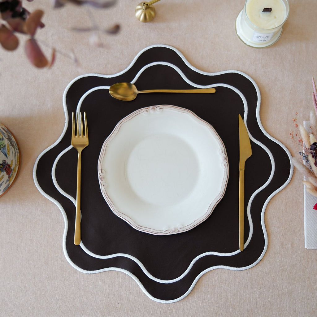 HAVEN BROWN FAUX LEATHER PLACEMAT (Set Of 4)