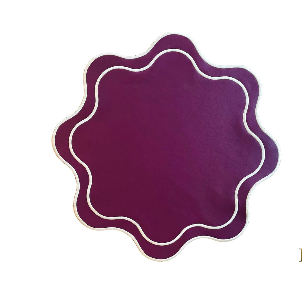Haven Oxblood Wavy-Edge Placemats