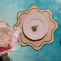 HAVEN PINK WAVY EDGE FAUX LEATHER PLACEMAT (Set Of 4)