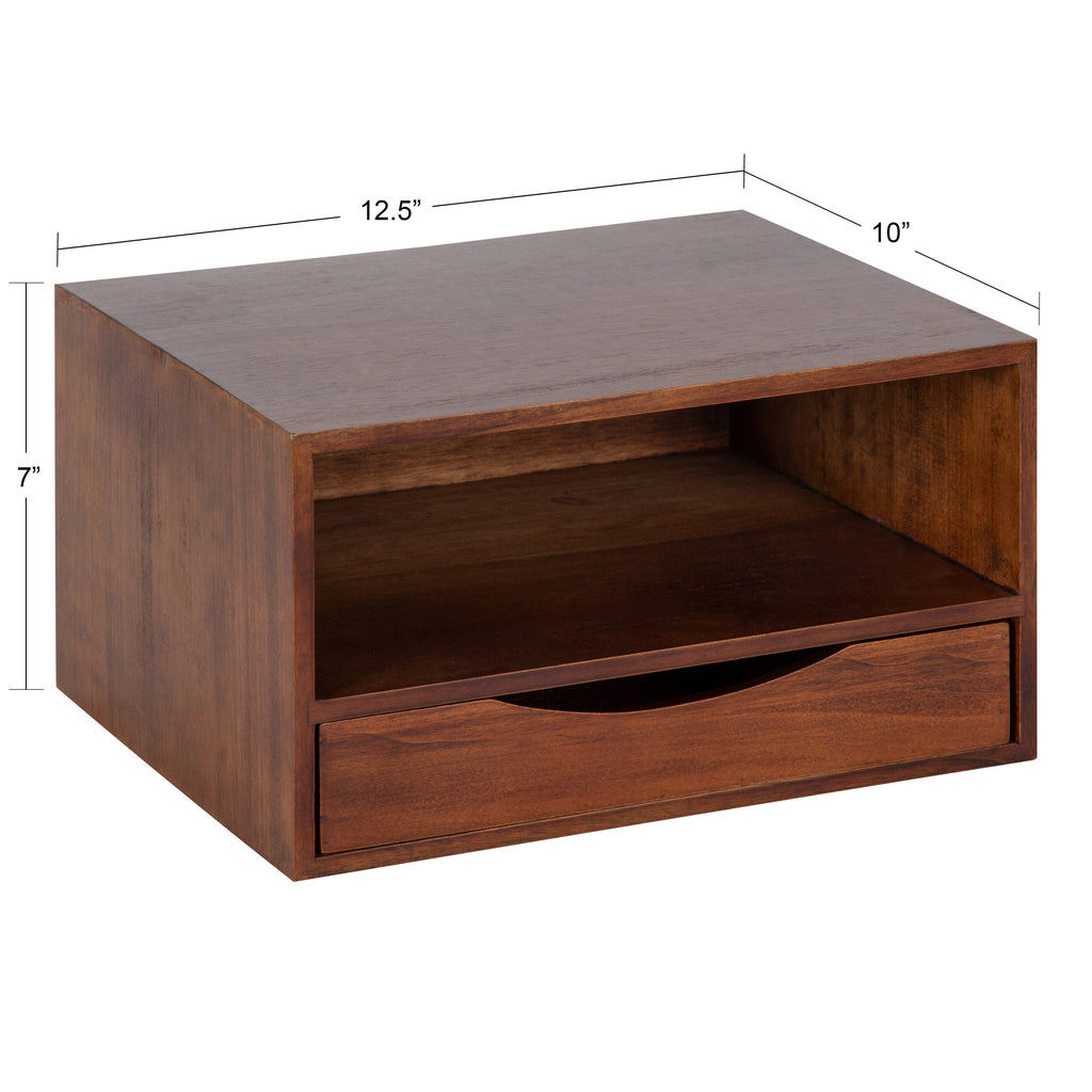 Hutton Floating Wall Shelf with Drawer