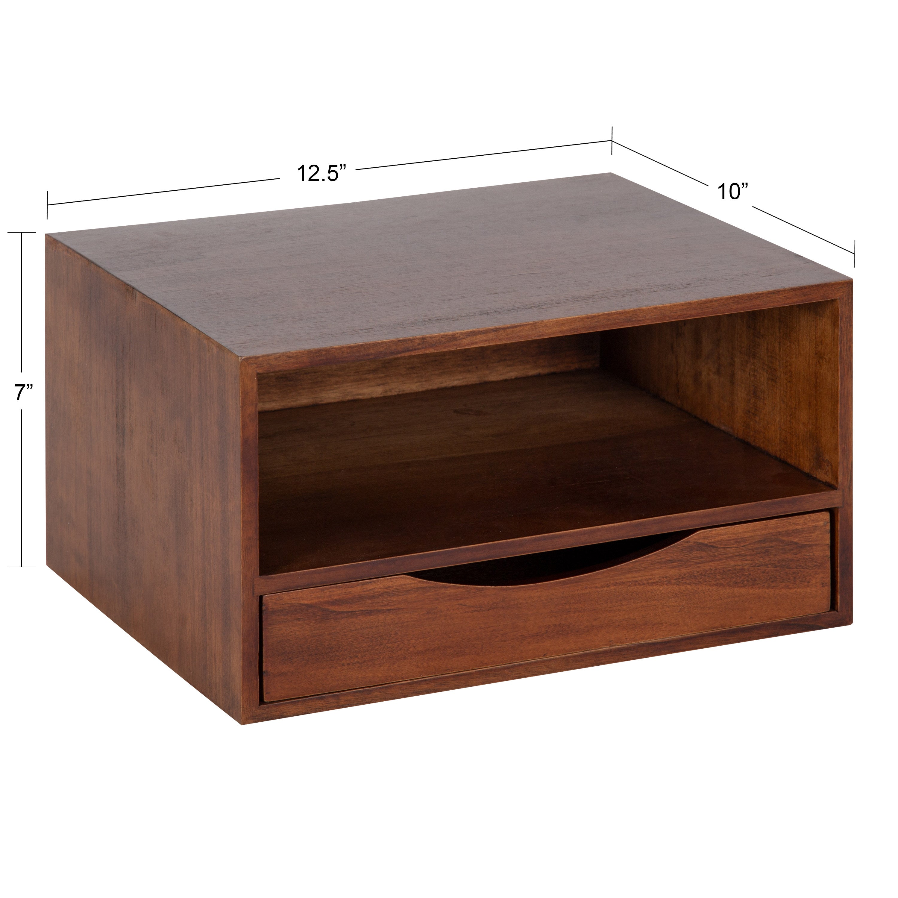 Hutton Floating Wall Shelf with Drawer