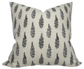 Hollyhock Pillow Cover in Jet, McLaurin + Piercy Textiles