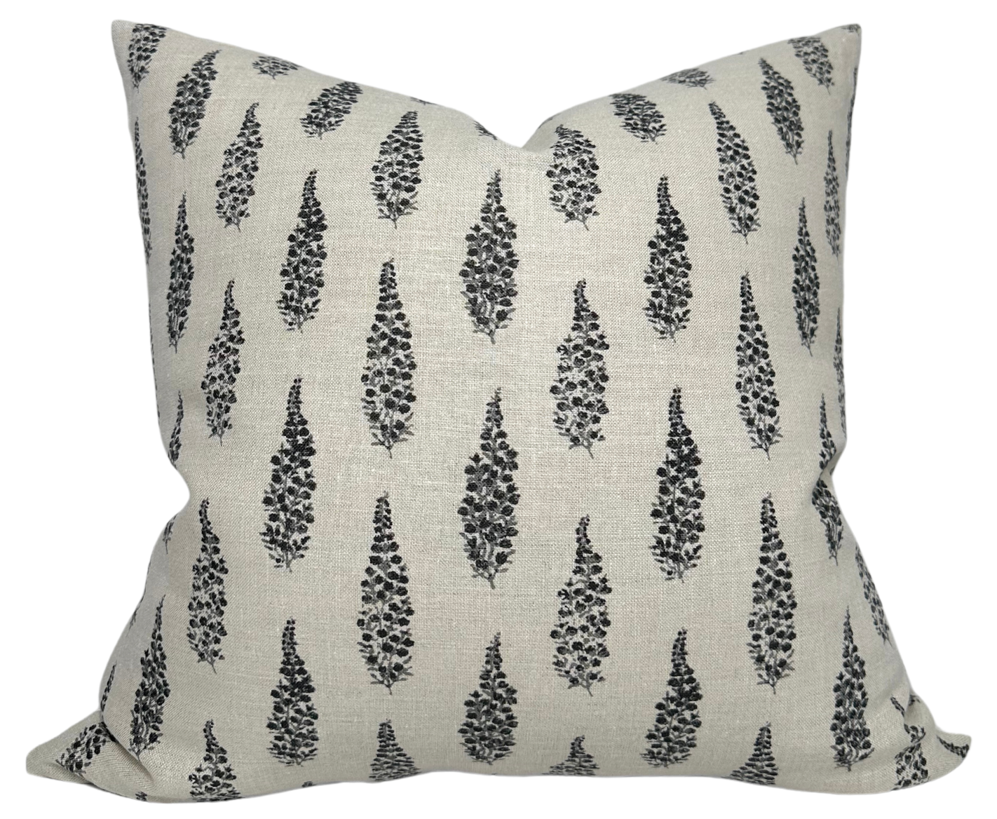 Hollyhock Pillow Cover in Jet, McLaurin + Piercy Textiles
