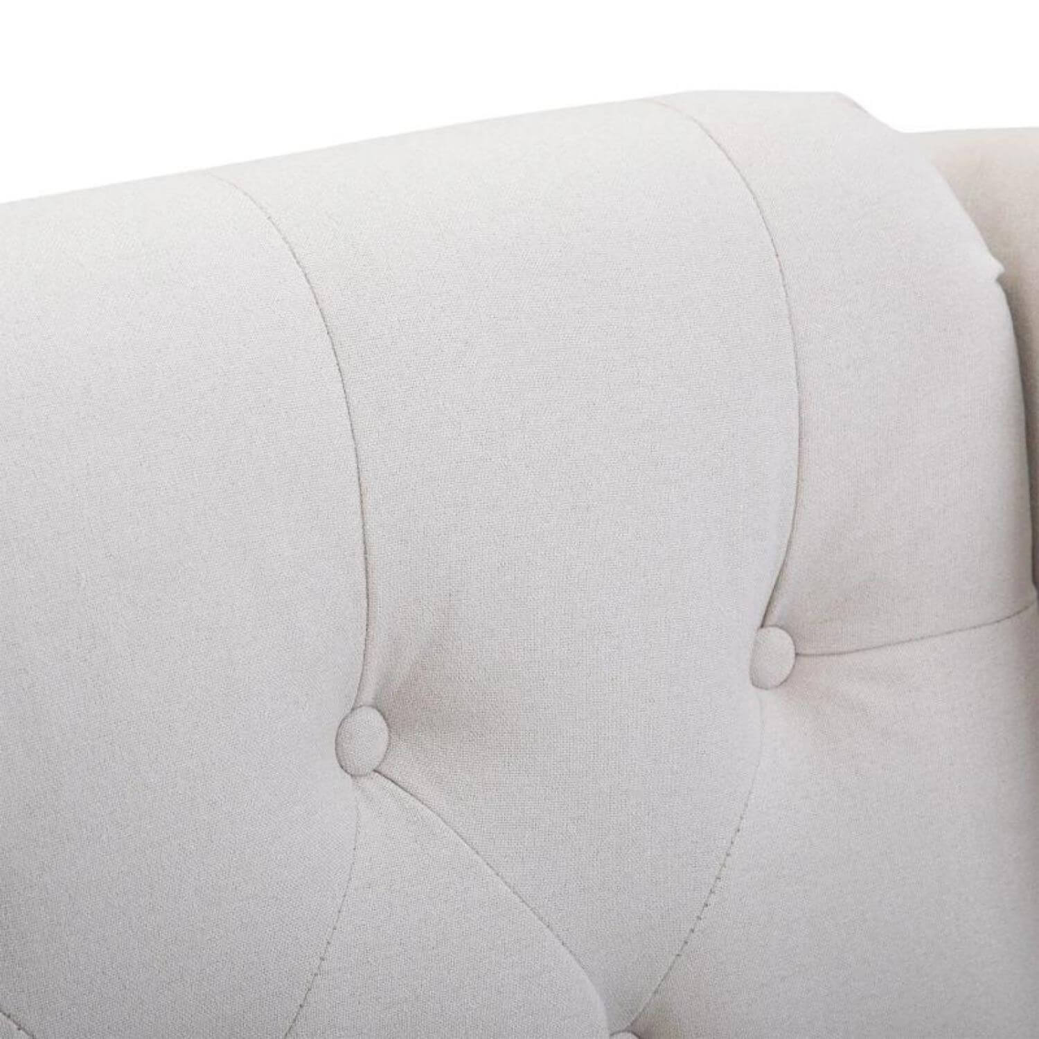 Cream Tufted Wingback Nursery Chair