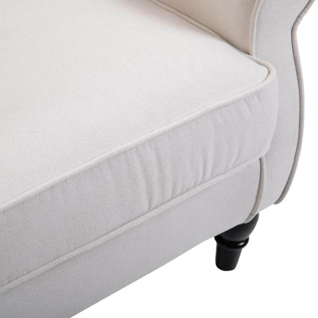 Cream Tufted Wingback Nursery Chair