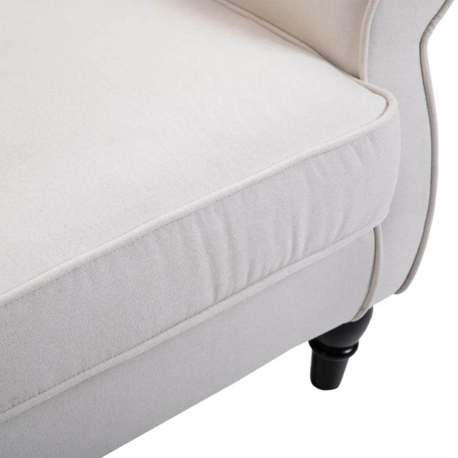 Cream Tufted Wingback Nursery Chair