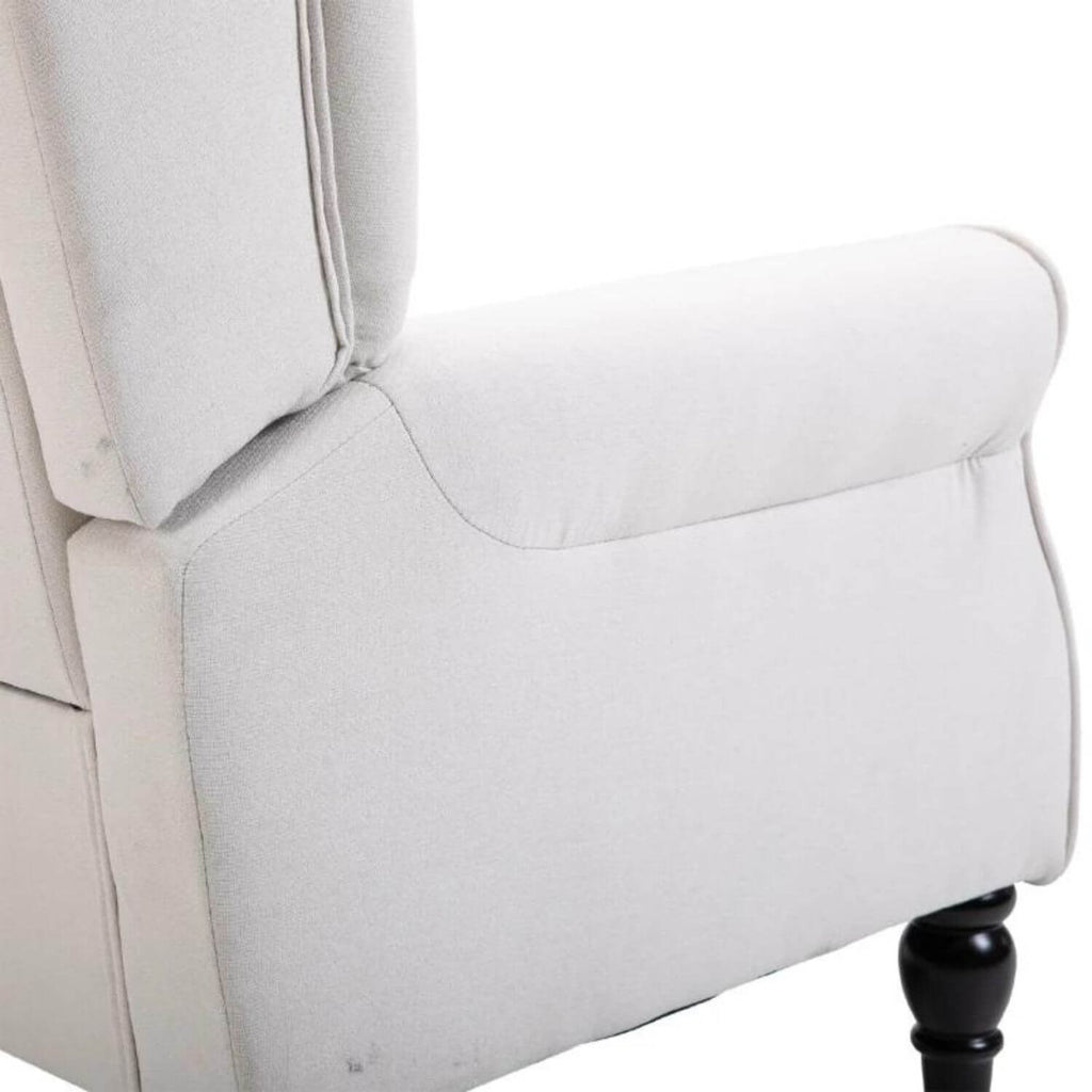 Cream Tufted Wingback Nursery Chair