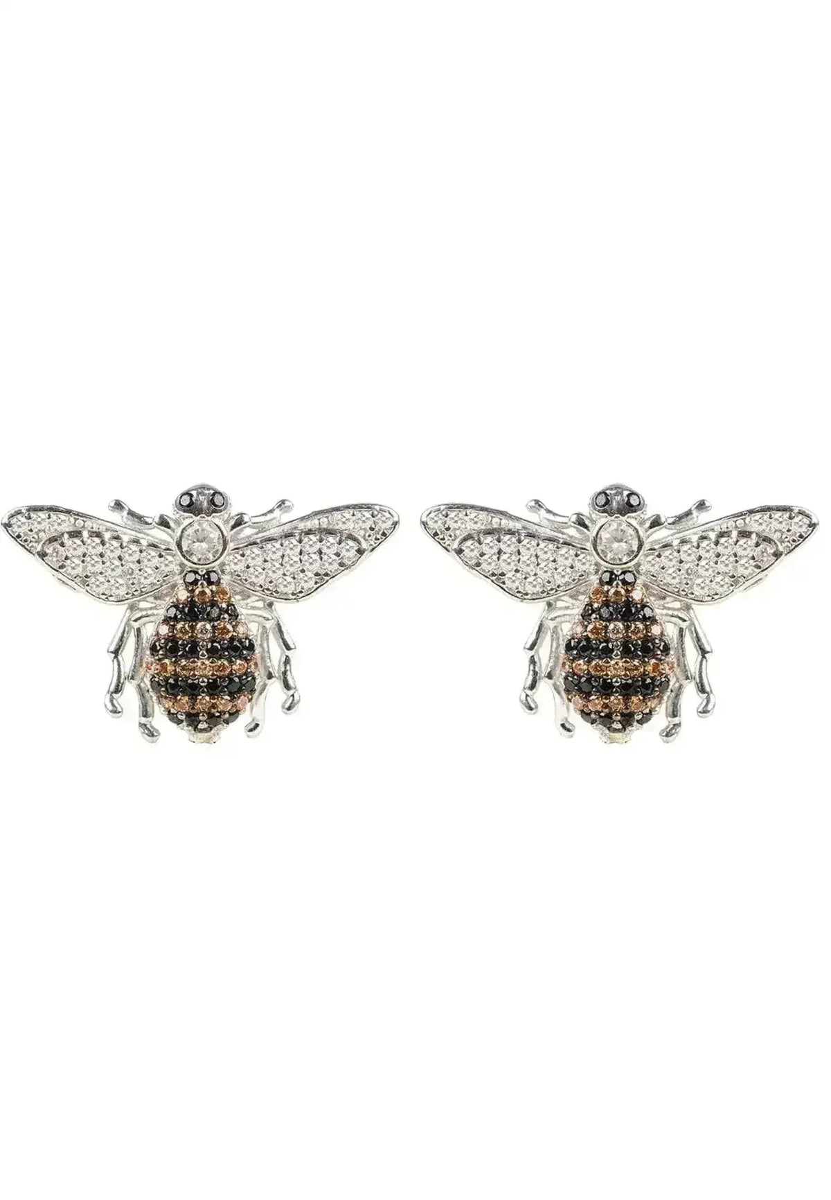 Honey Bee Stud Earrings | Sterling Silver Animal Jewelry - Femstylo