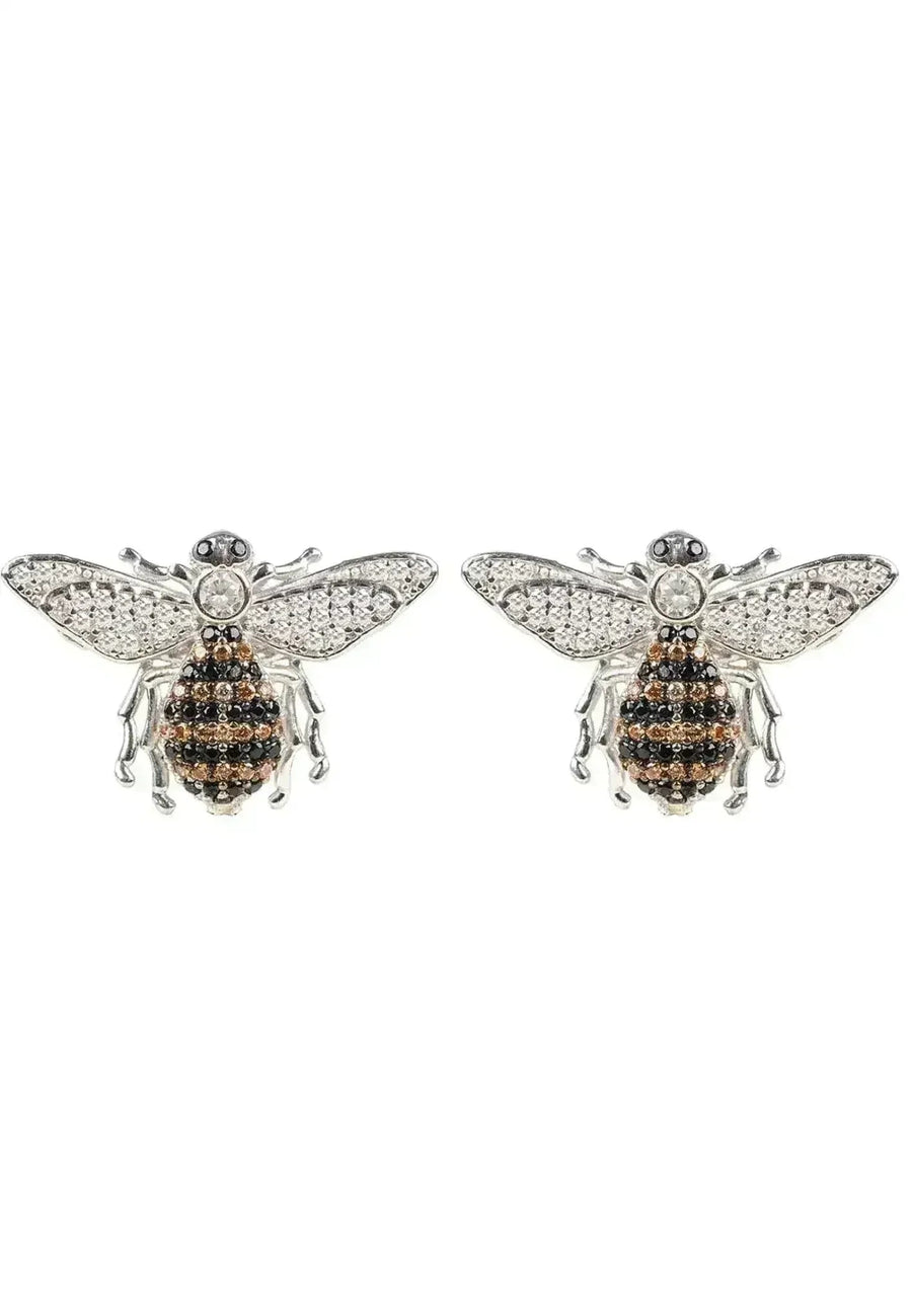 Honey Bee Sterling Silver Stud Earrings