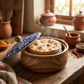 House of Avana Small Mango Wood Chapati Box