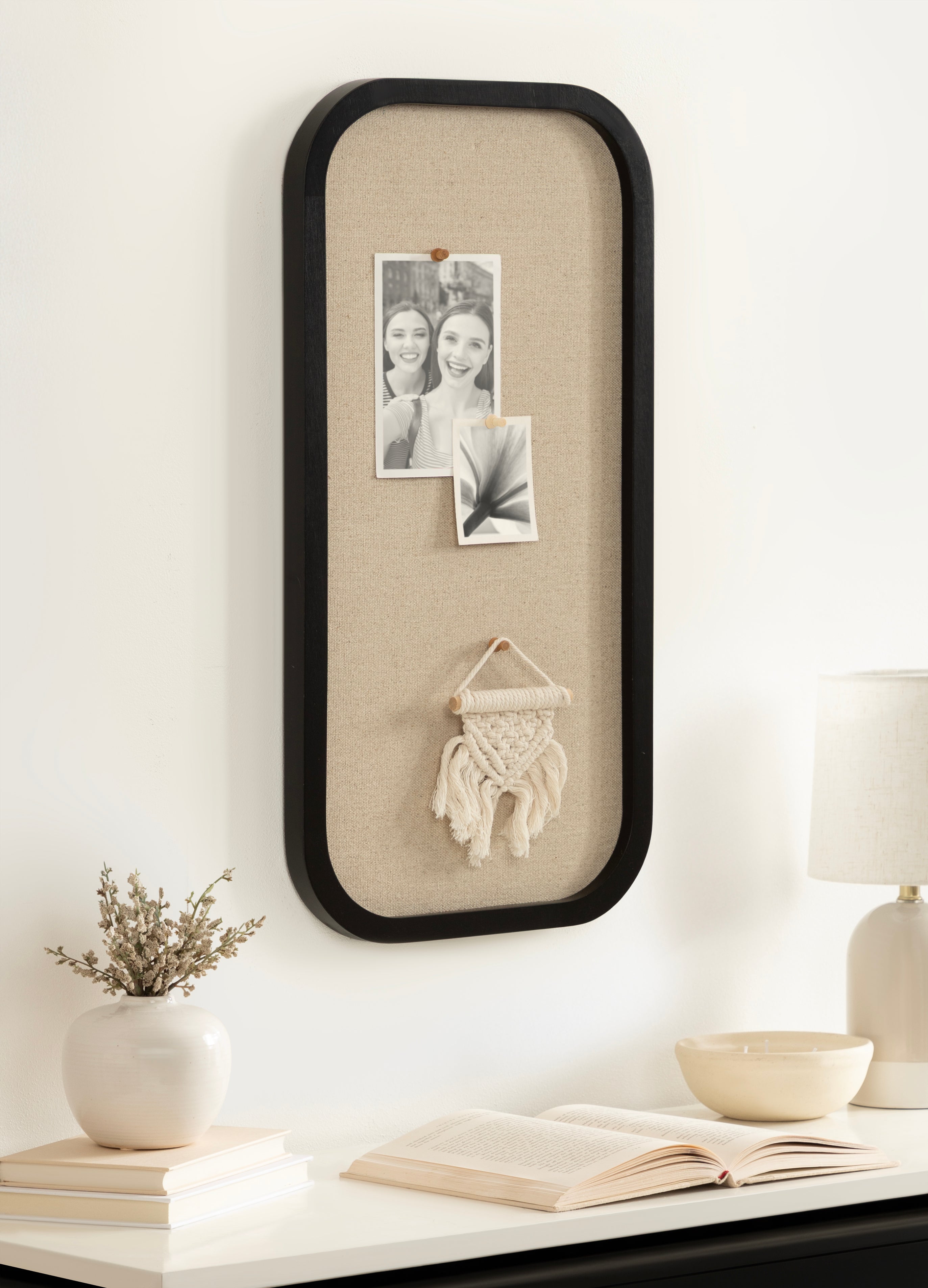 Hutton Wood Framed Fabric Pinboard