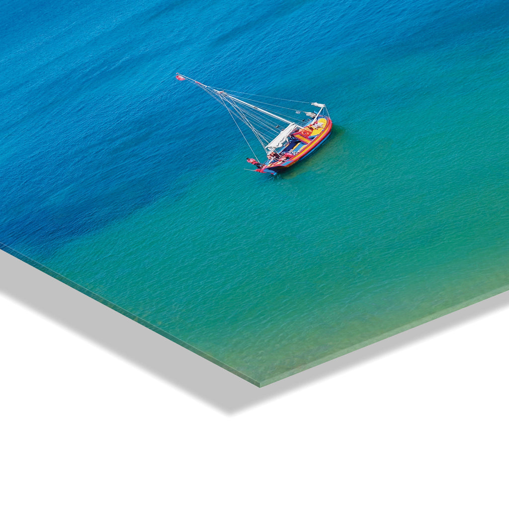 A Lagos Sail Floating Acrylic Art by Rachel Bolgov