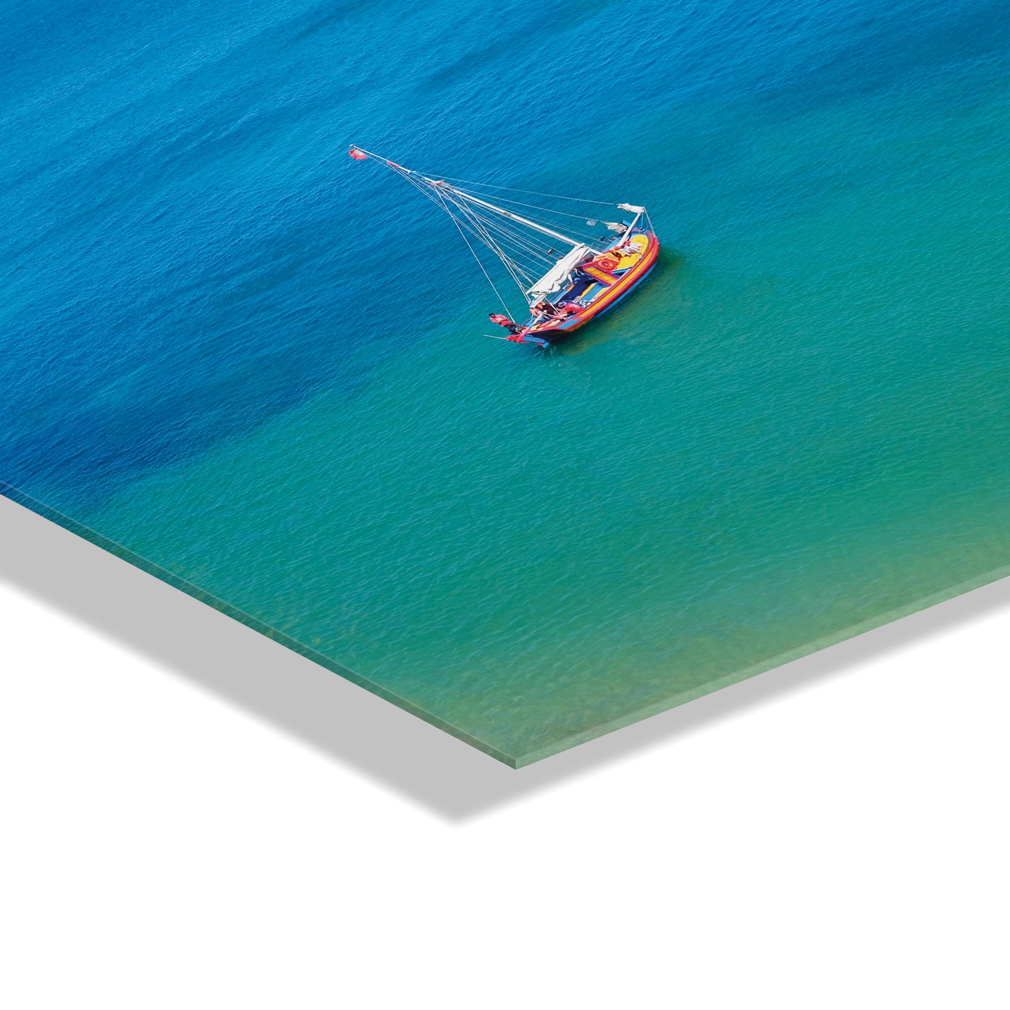 A Lagos Sail Floating Acrylic Art by Rachel Bolgov