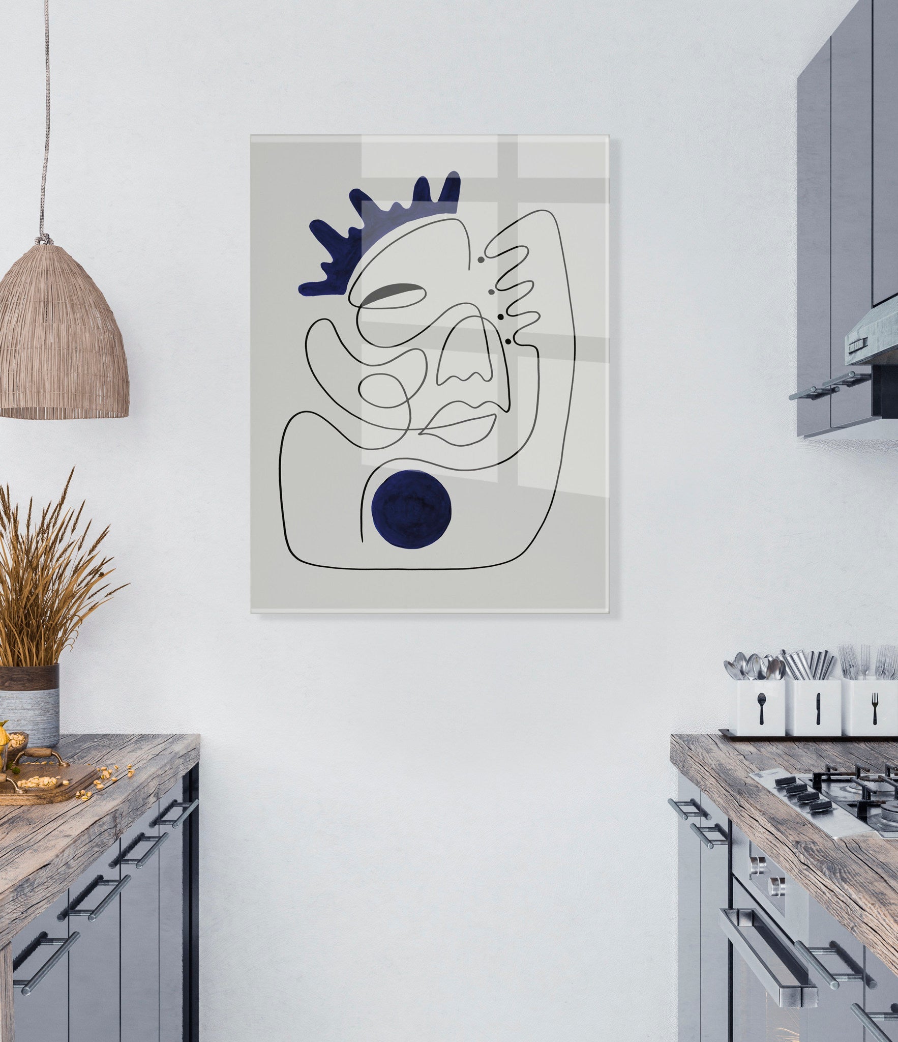 El Ray Floating Acrylic Art by Shatha Al Dafai
