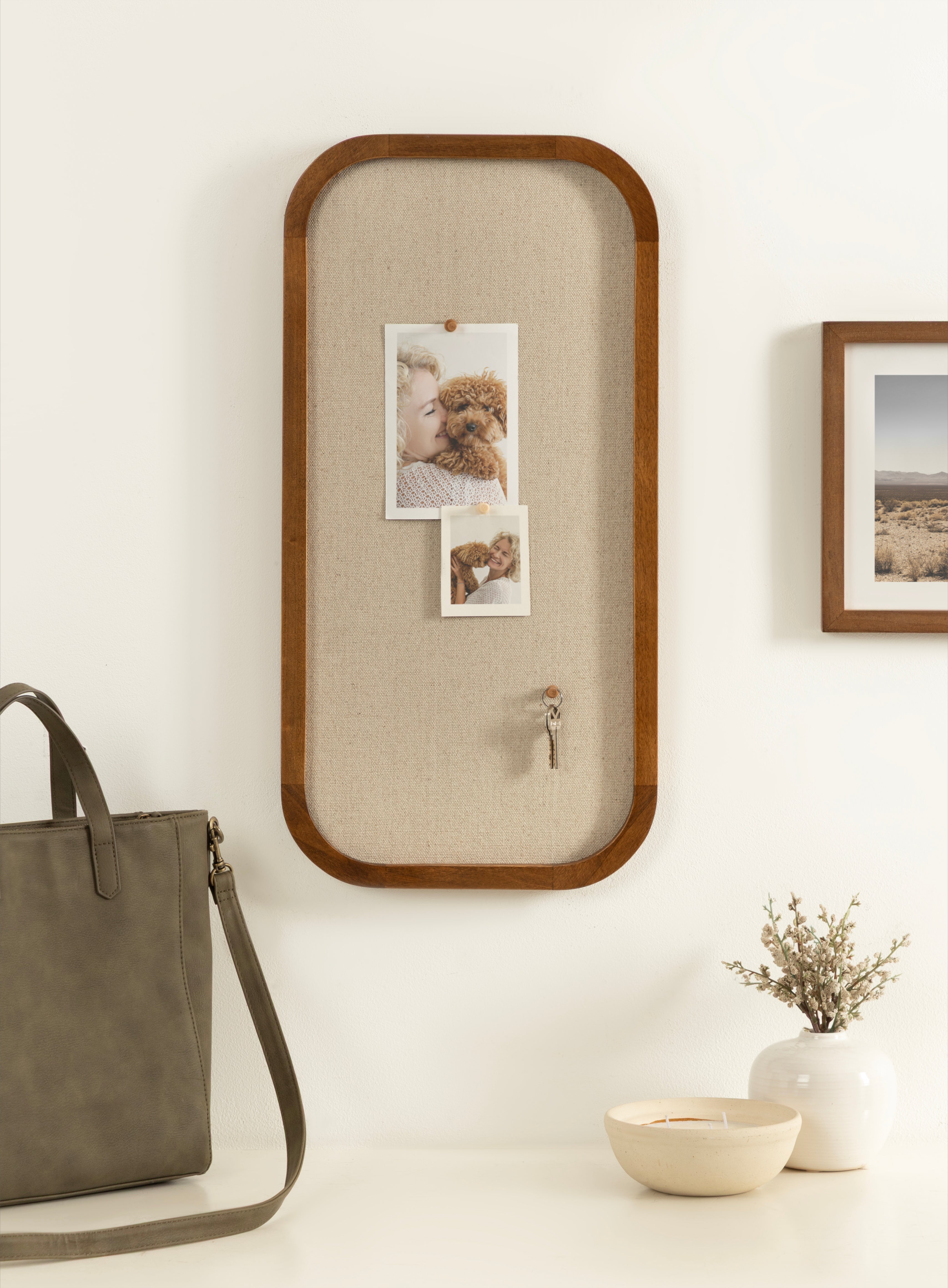 Hutton Wood Framed Fabric Pinboard