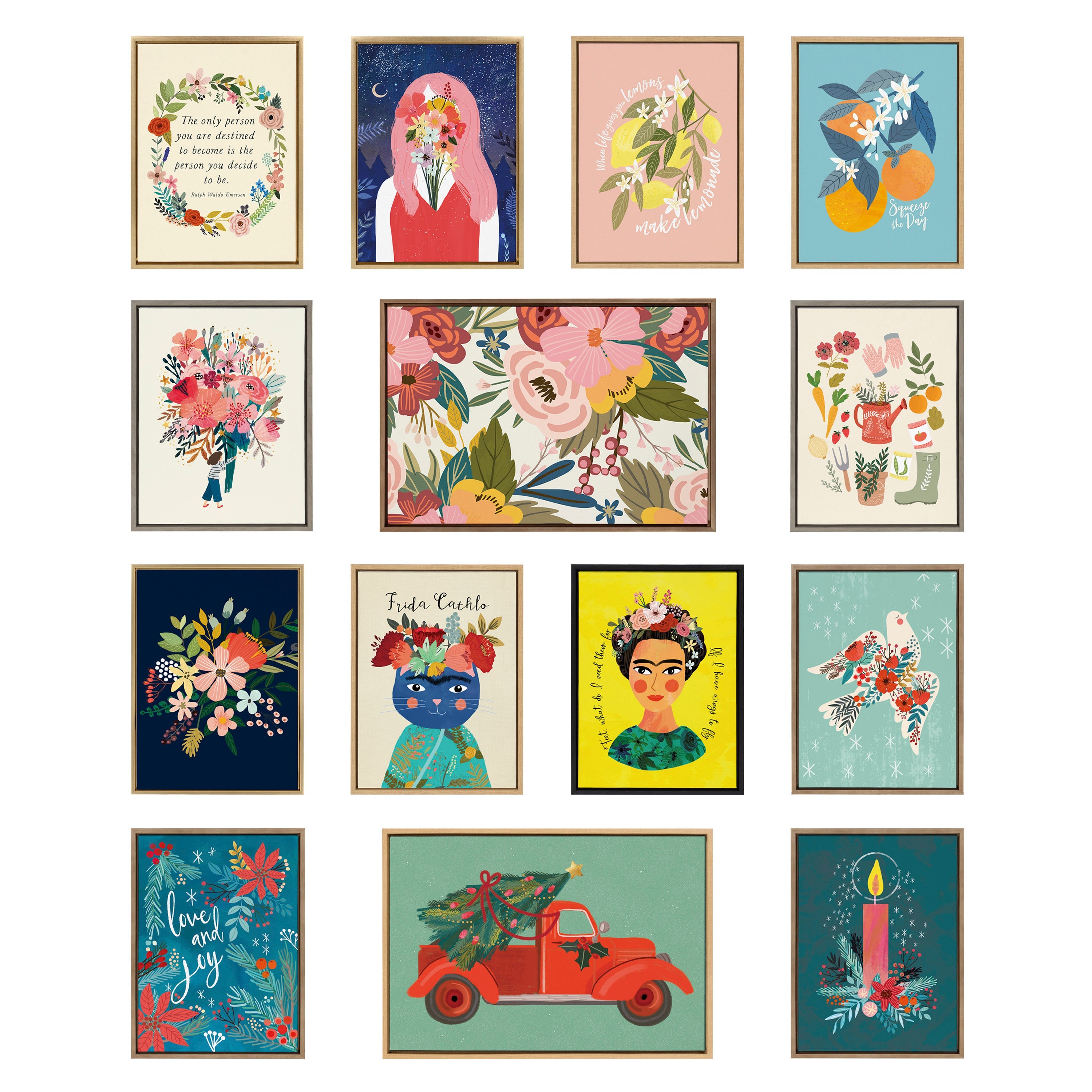 Sylvie Softly 1 and 2 Framed Canvas Art Set by Mia Charro
