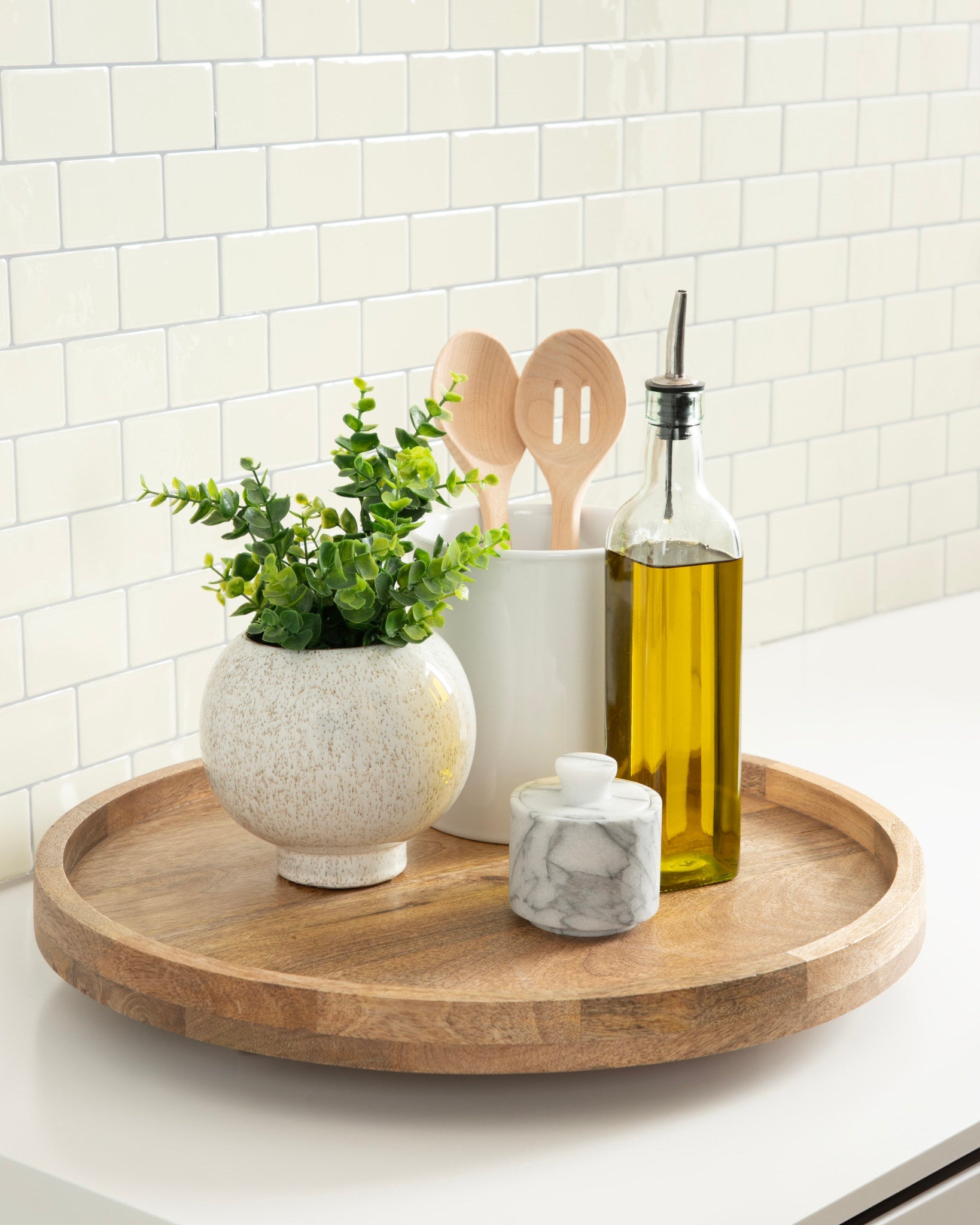 Halsey Round Lazy Susan Tray