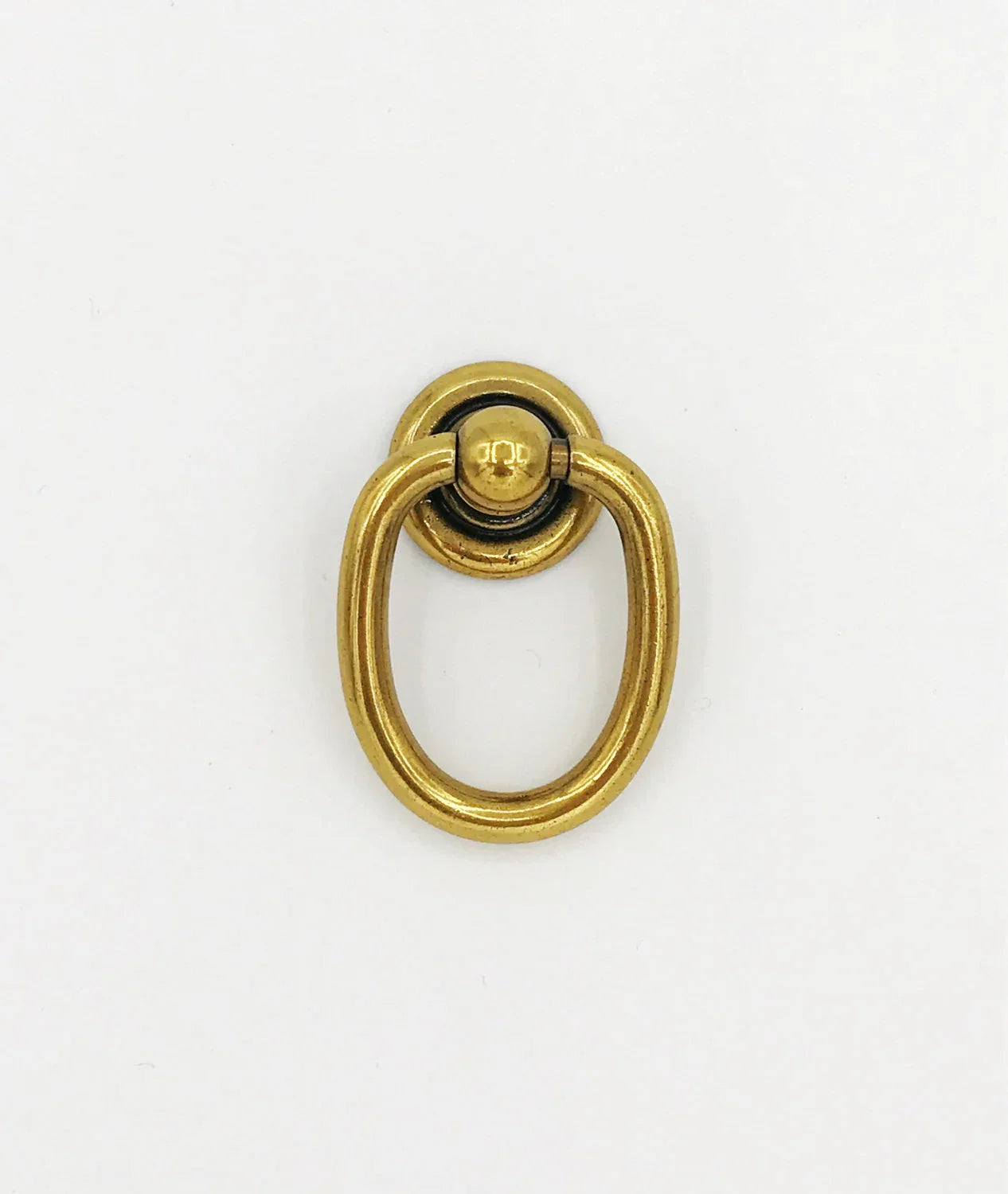 Brass Ring Pulls "Oval" Bail Drawer Pulls