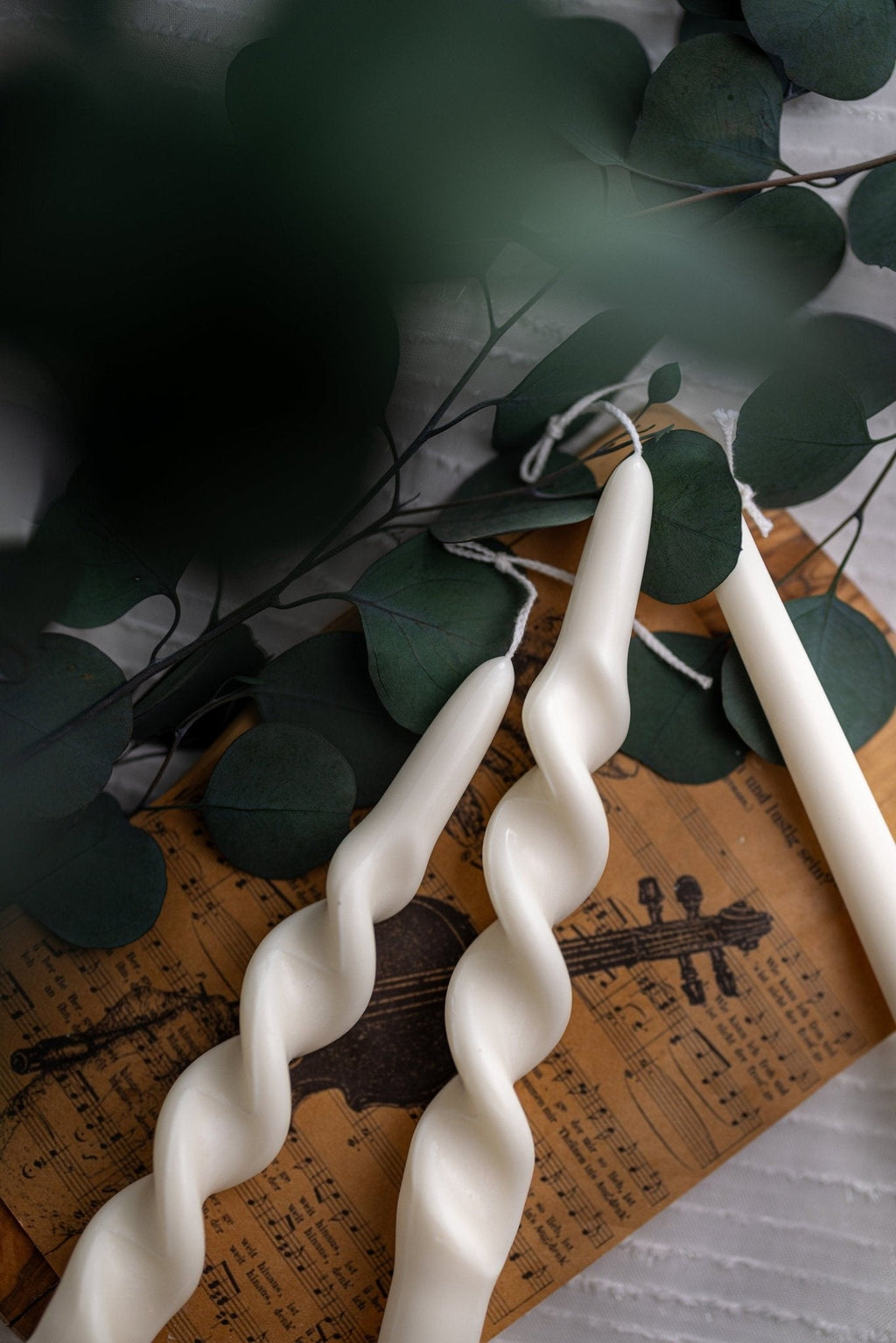 Twisted Spiral Soy Taper Candle