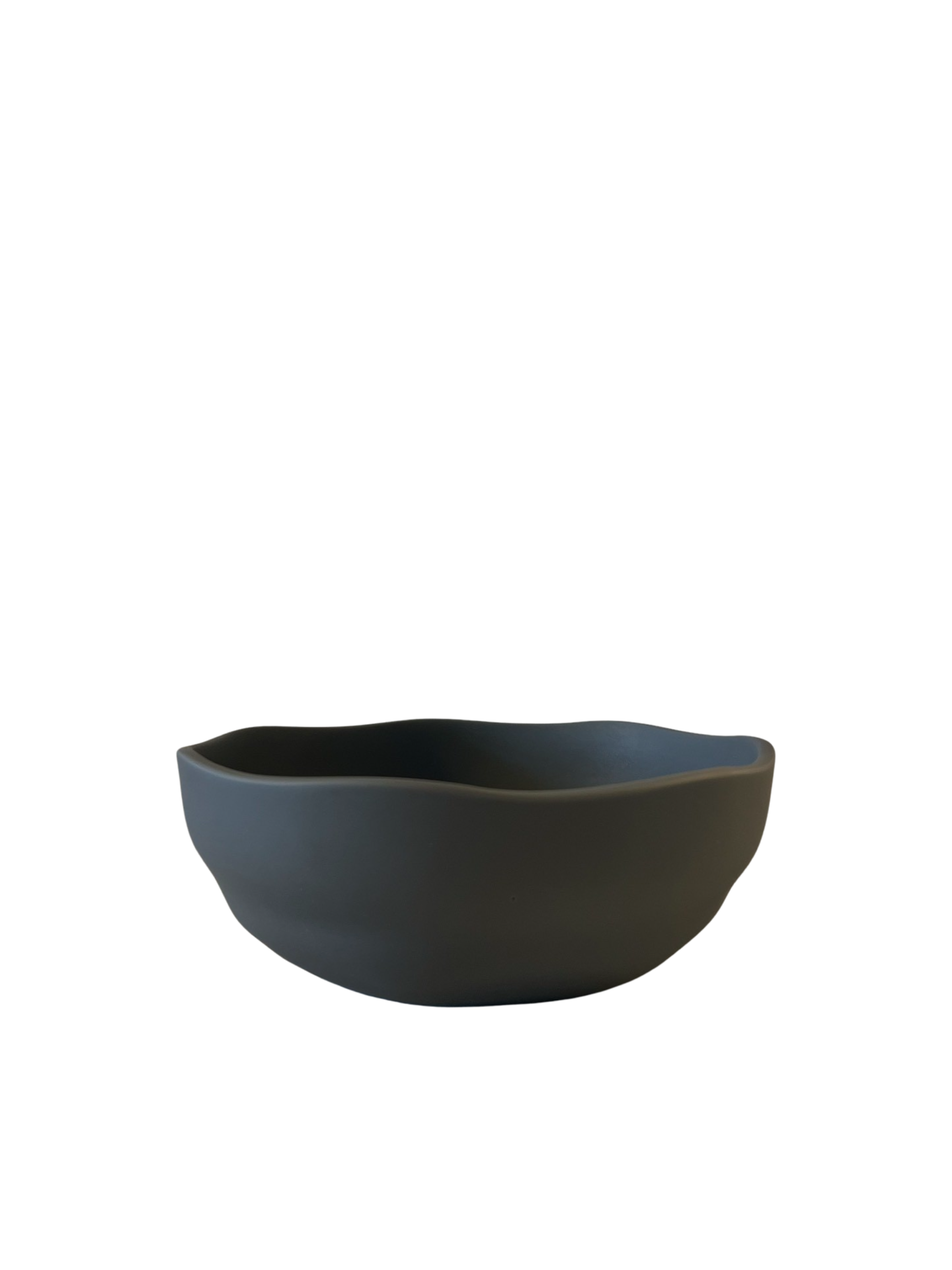 Medium Wavy Bowl - Solid Grey
