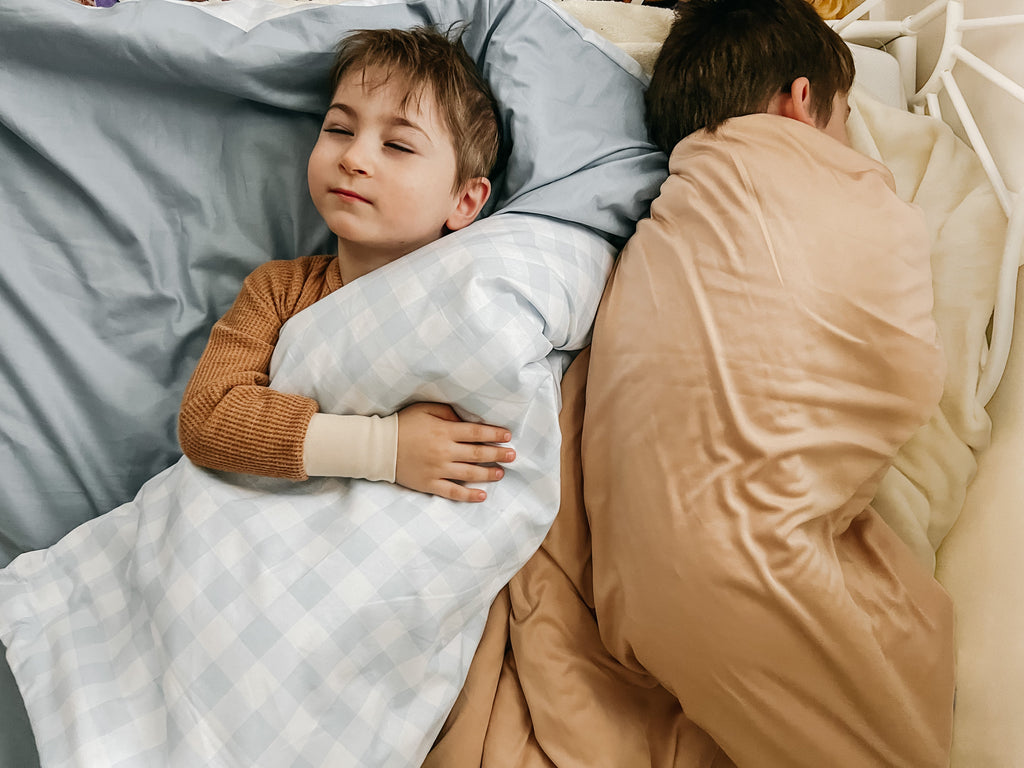 Marine Checkered Quilted Blanket