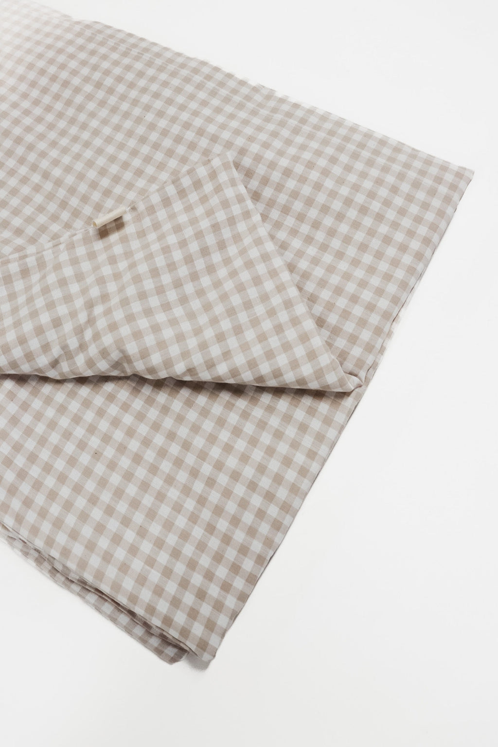 Beige Gingham Crib Quilted Blanket